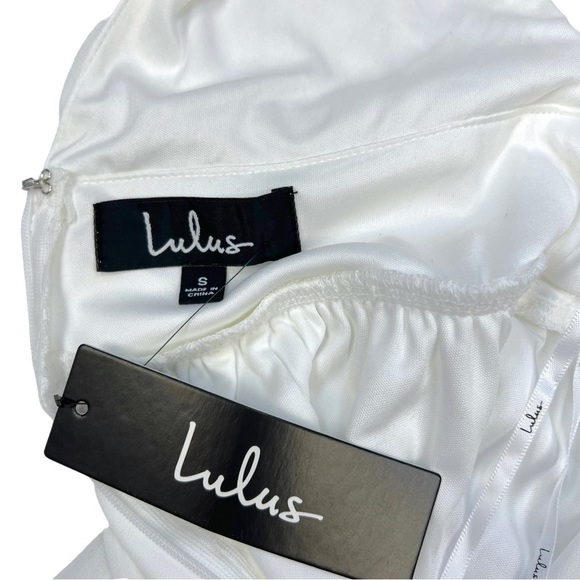 NWT Lulu's Heavenly Hues White Mini Dress Size S - Picture 4 of 9